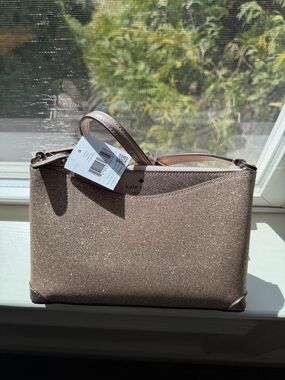 kate spade Glitter Shoulder Bag in Rose Gold